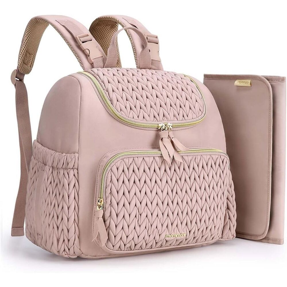 mommore Diaper Bag Small Diaper Backpack Pink